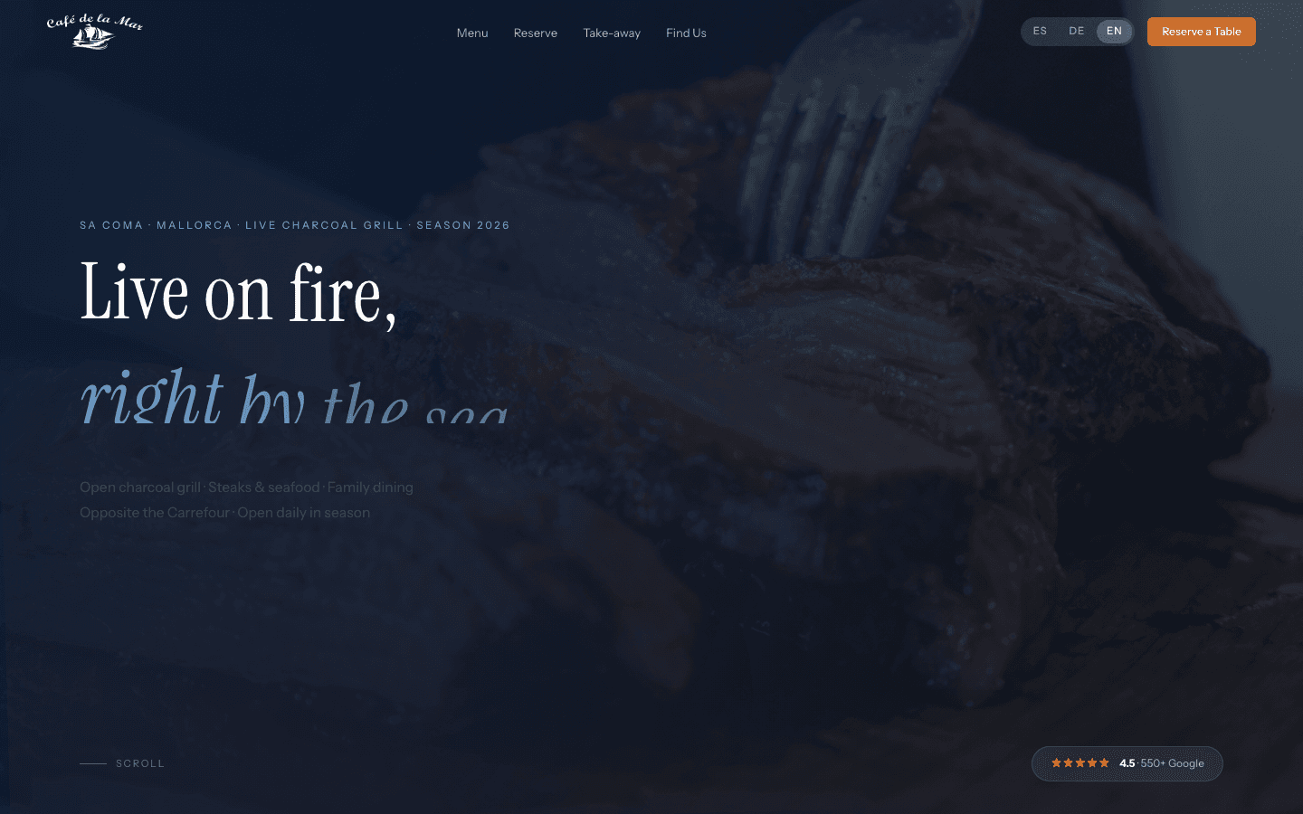 Café de la Mar Website